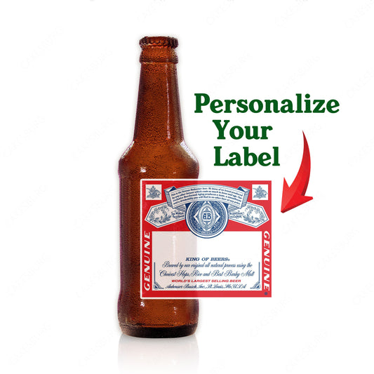 Personalised Edible Brown Czech Style Beer Bottle Cake Topper