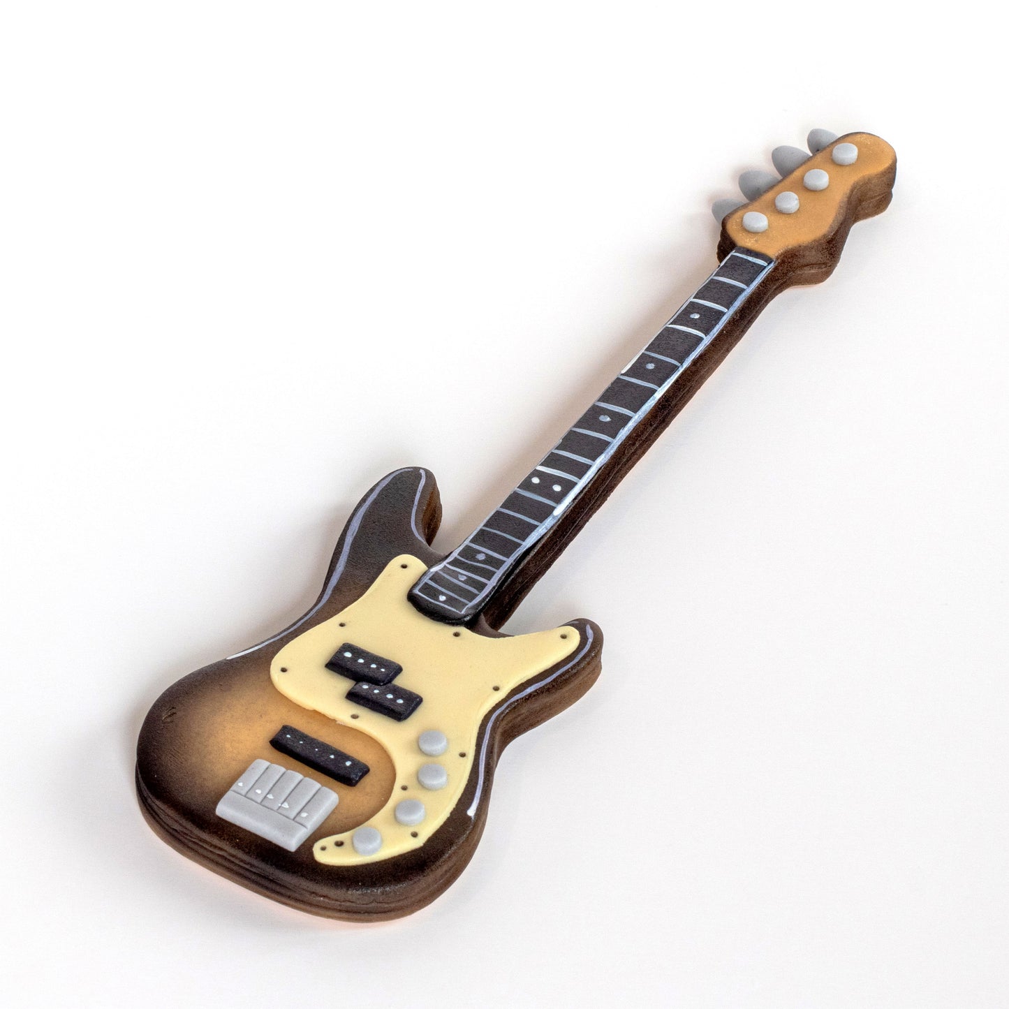 Edible Fondant Bass Guitar Cake Topper and Personalised Amp face