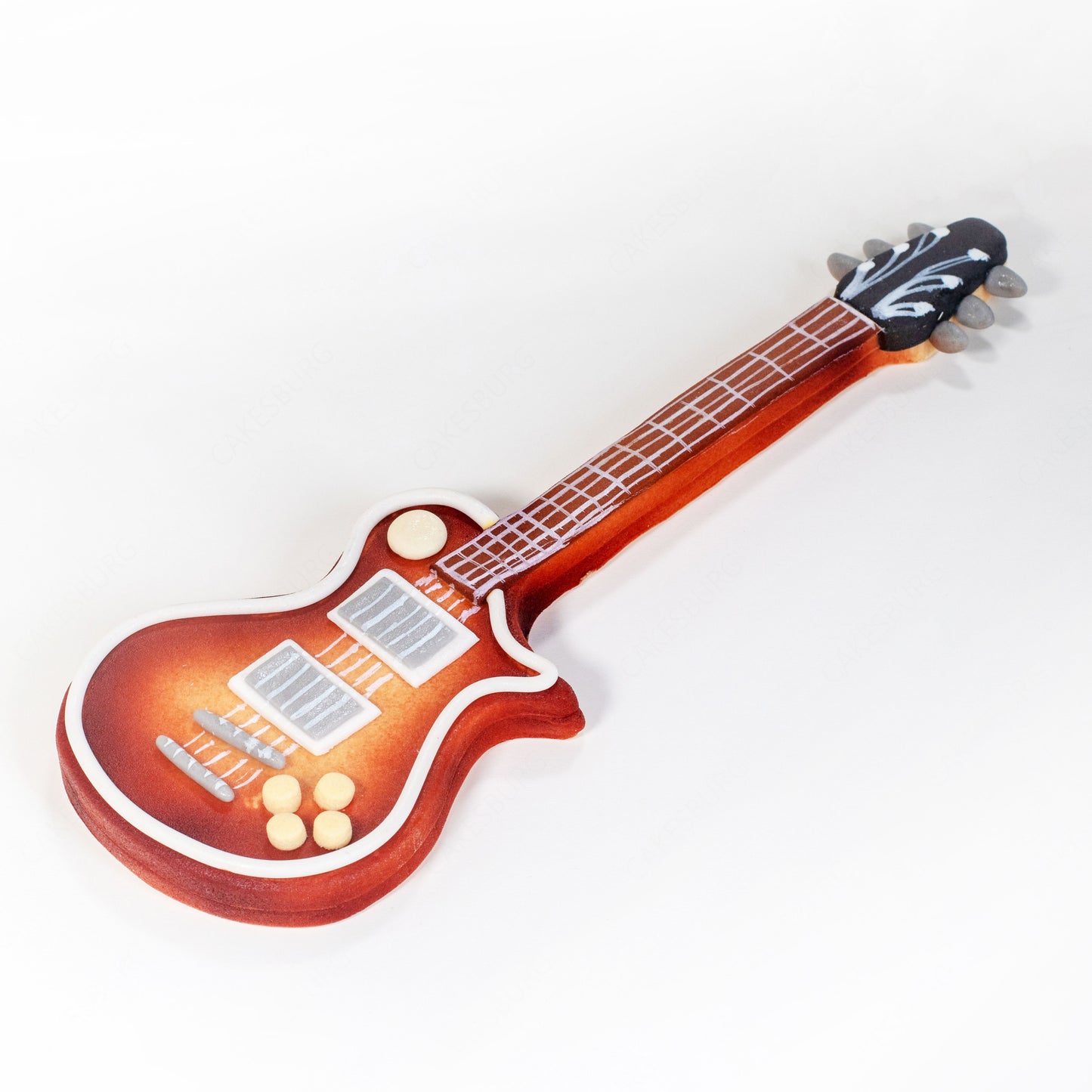 Edible Fondant Guitar Cake Topper and Personalised Amp face