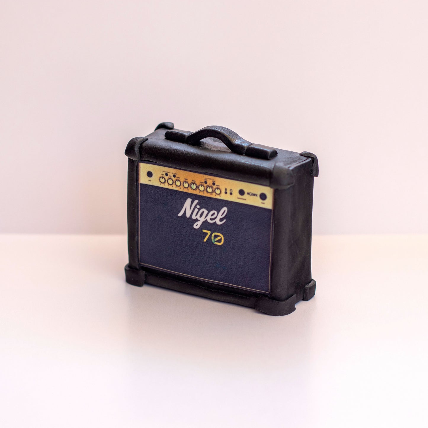 Edible Fondant Bass Guitar and Amp Cake Topper