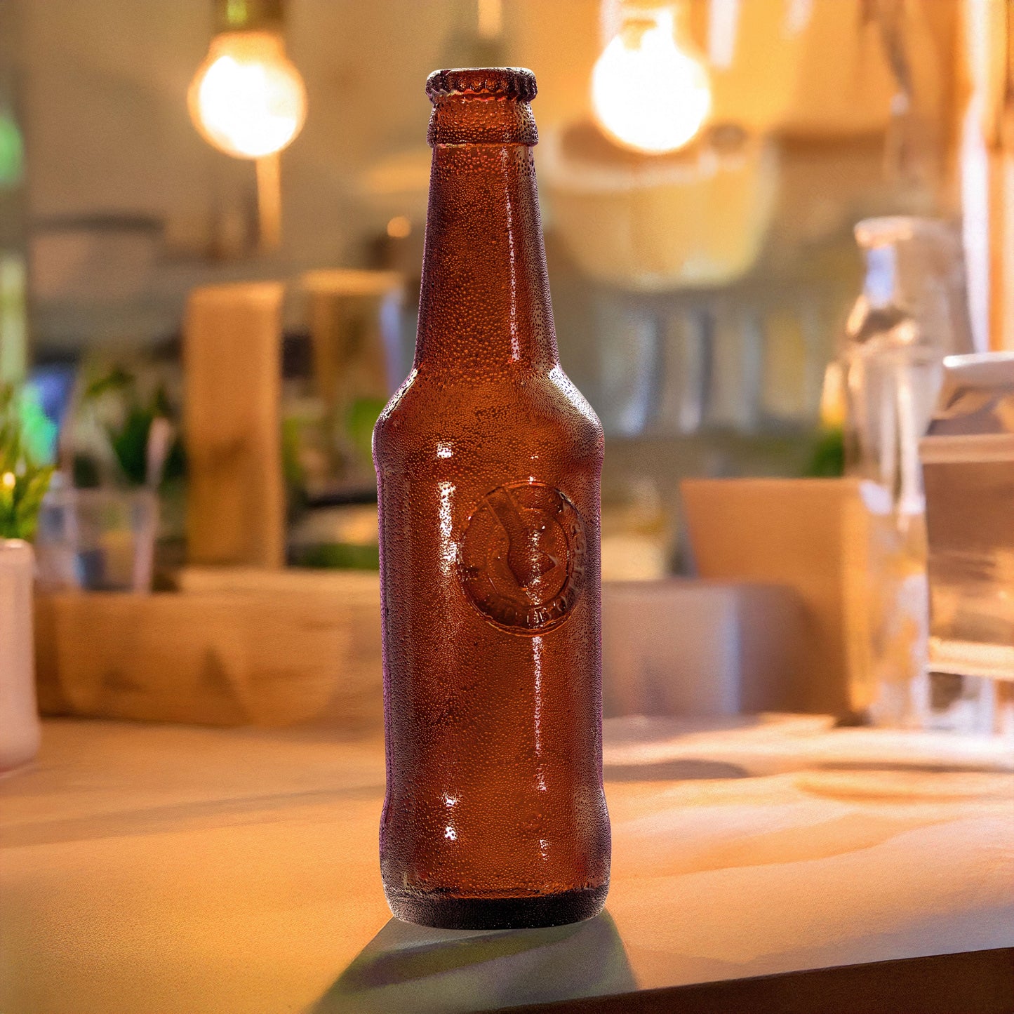 Edible Sugar Full Size Brown Beer Bottle Cake Topper