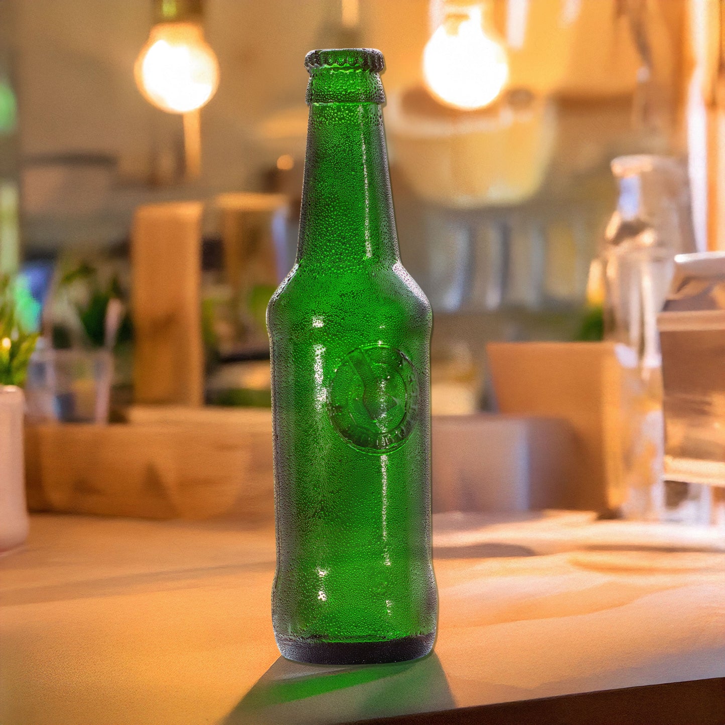 Edible Sugar Green Beer Bottle Cake Topper (2-Pack)