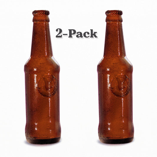 Edible Sugar Brown Beer Bottle Cake Topper (2-Pack)