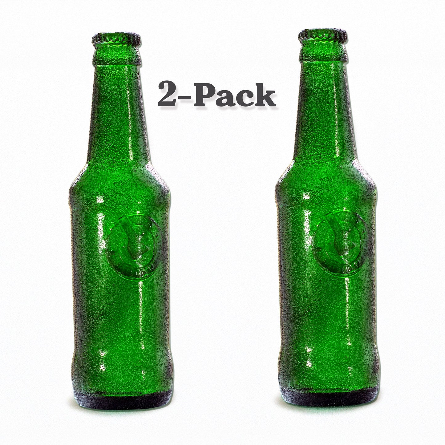 Edible Sugar Green Beer Bottle Cake Topper (2-Pack)