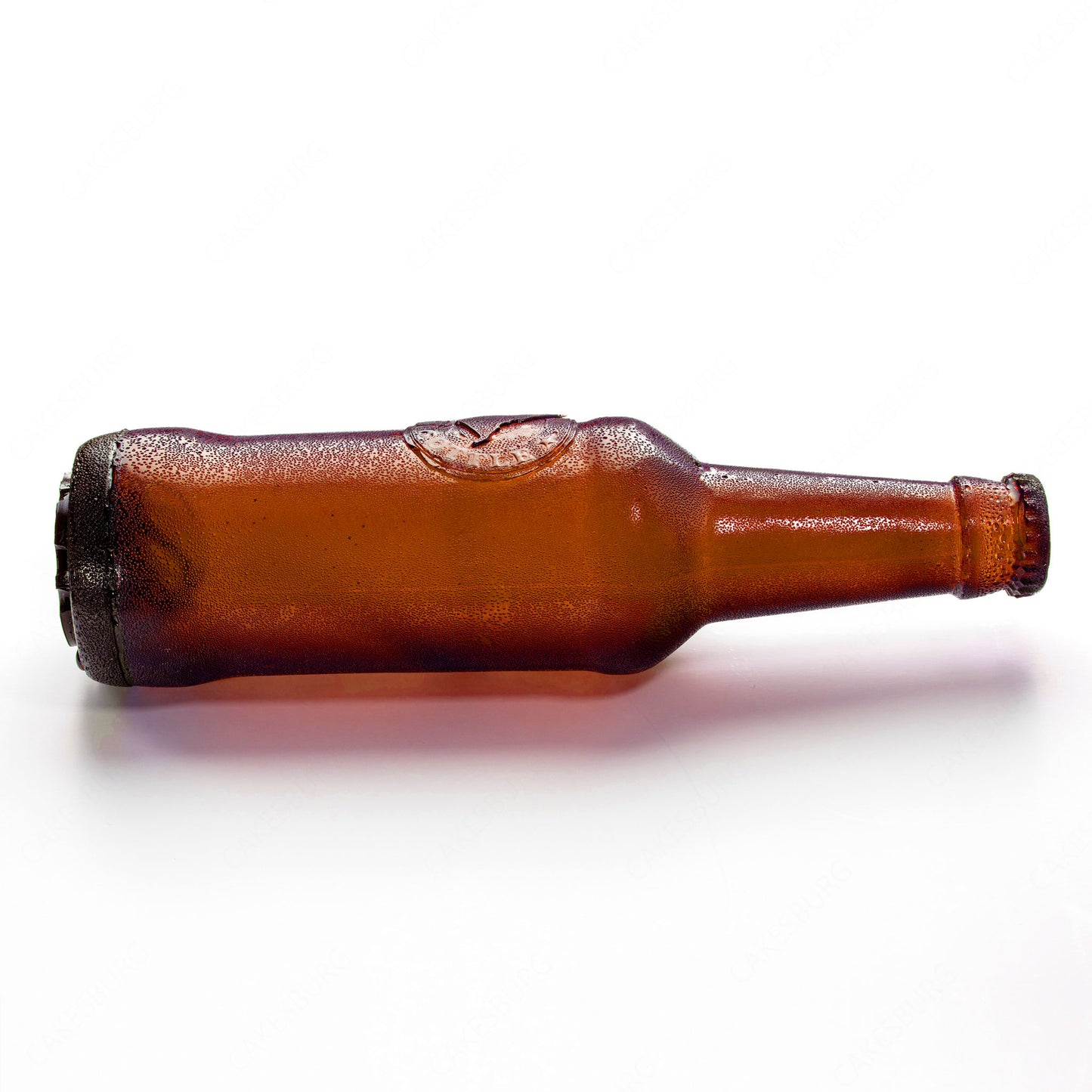 Edible Sugar Full Size Brown Beer Bottle Cake Topper