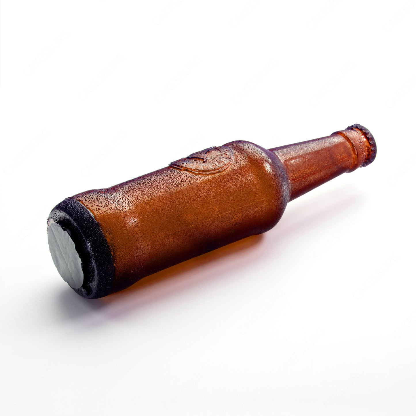 Edible Sugar Full Size Brown Beer Bottle Cake Topper