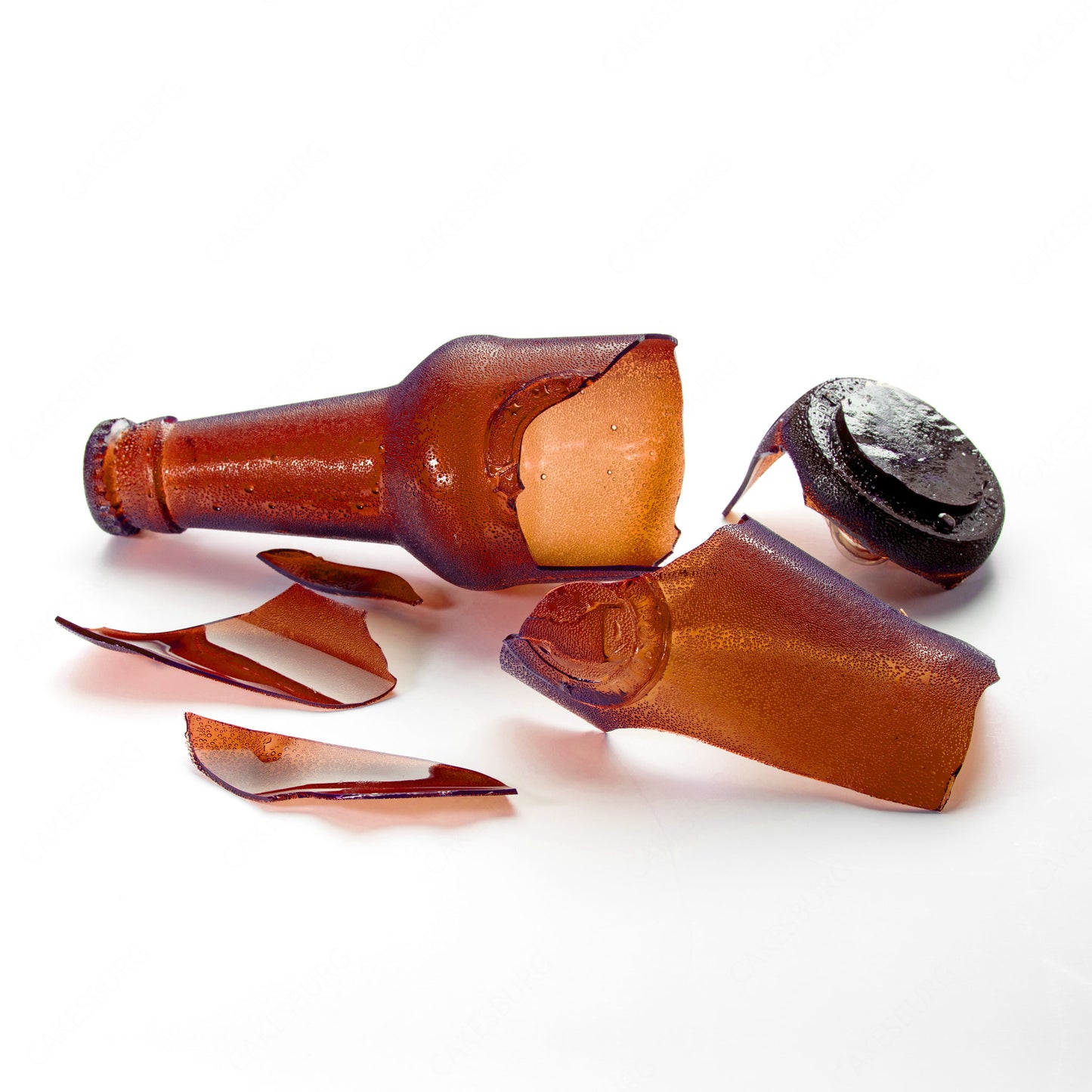 Edible Sugar Full Size Brown Beer Bottle Cake Topper