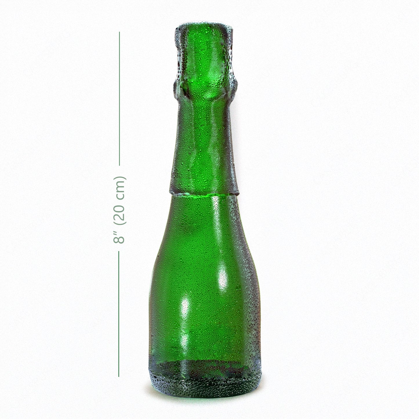 Edible Sugar Half-Height Green Champagne Bottle Cake Topper