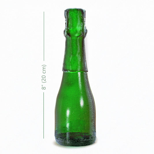 Edible Sugar Half-Height Green Champagne Bottle Cake Topper