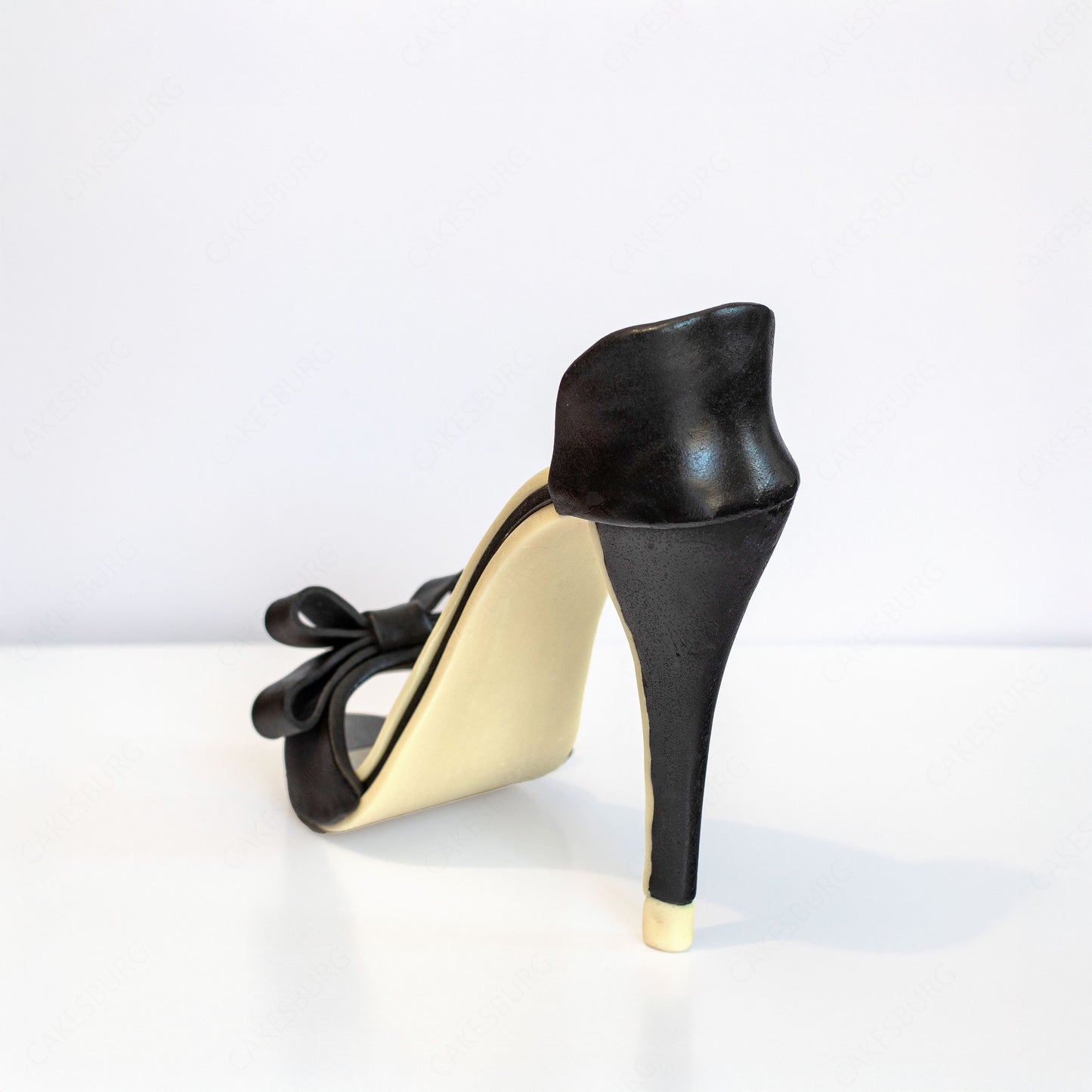 Edible Large Sugar Fondant Leopard Pattern High Heel Shoe Cake Topper