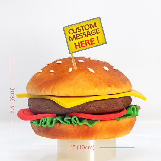 Edible Custom Fondant 3D Burger and French Fries Cake Topper
