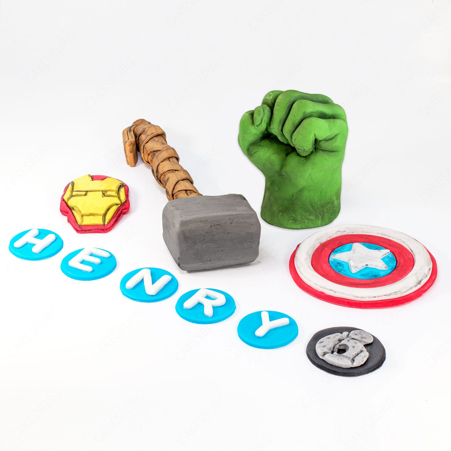 Edible Fondant Avengers Super Heroes Cake Toppers