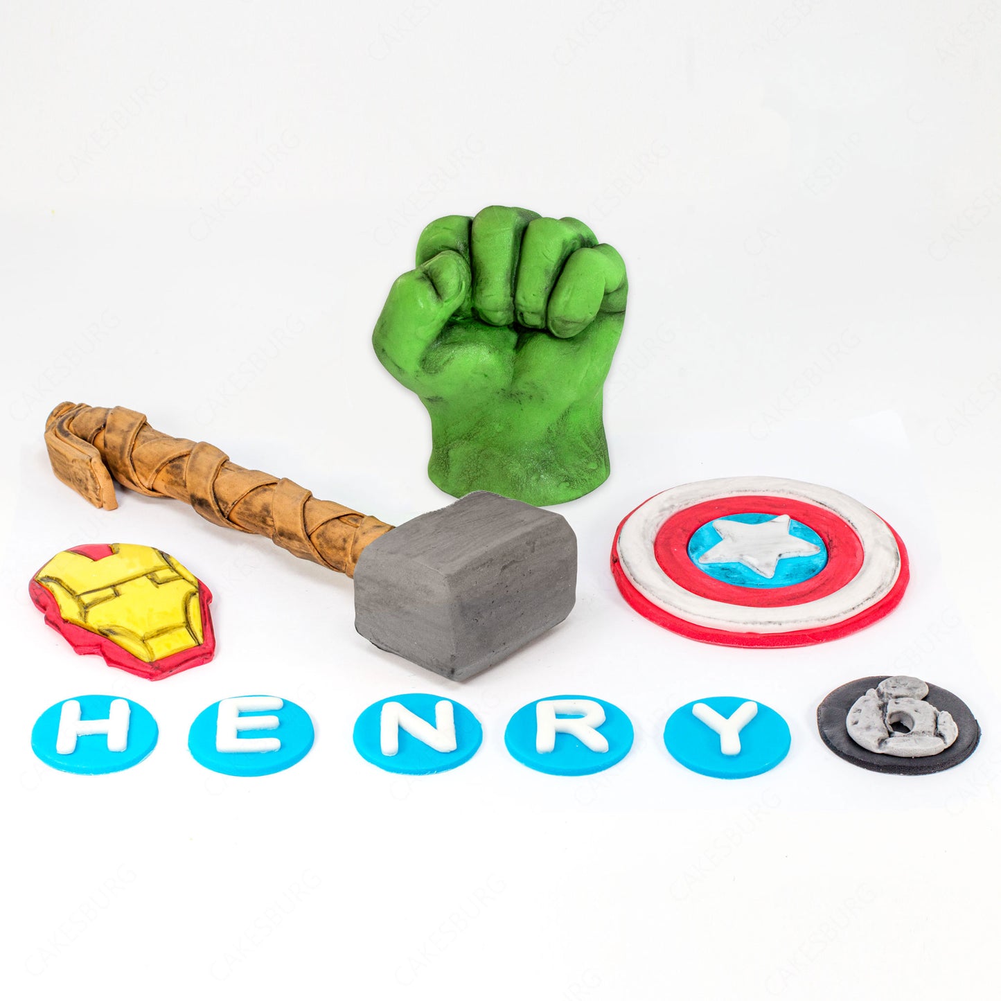 Edible Fondant Avengers Super Heroes Cake Toppers