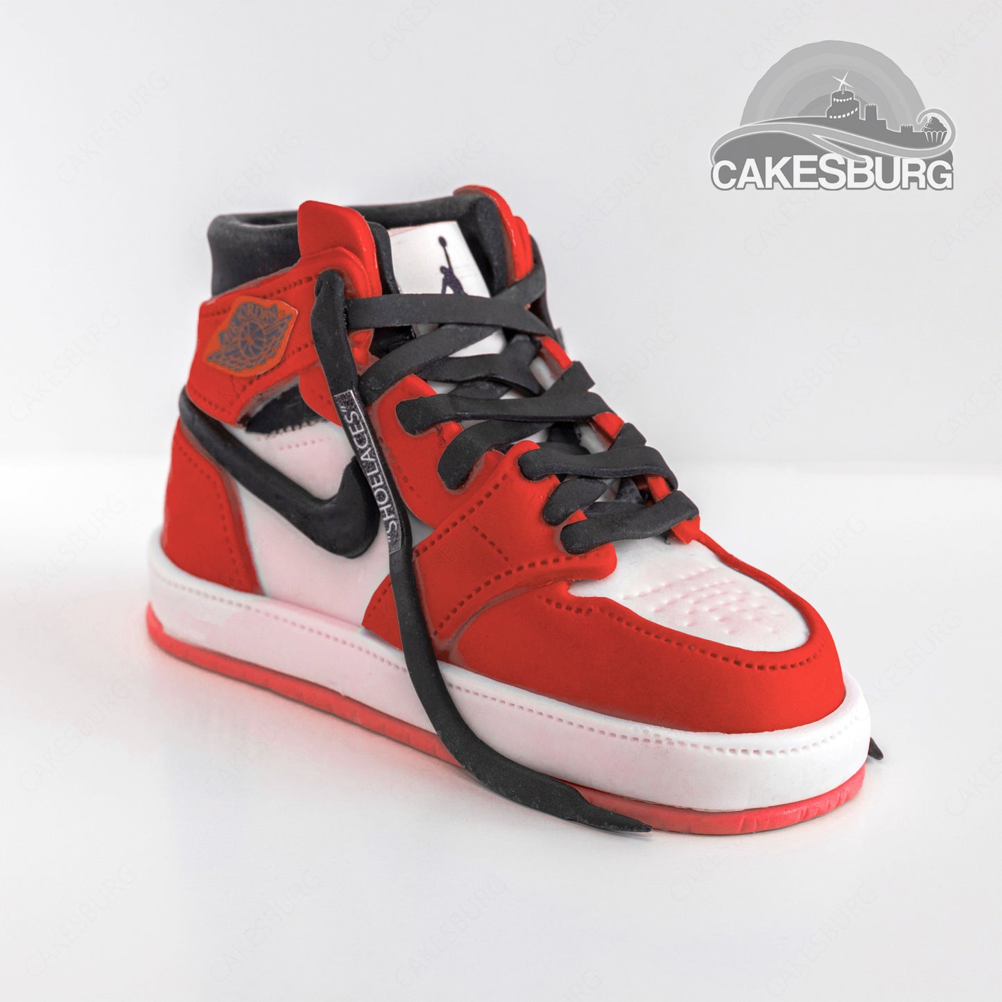 Edible Fondant Red Sneakers / Trainer Shoe Cake Topper