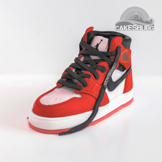 Edible Fondant Red Sneakers / Trainer Shoe Cake Topper