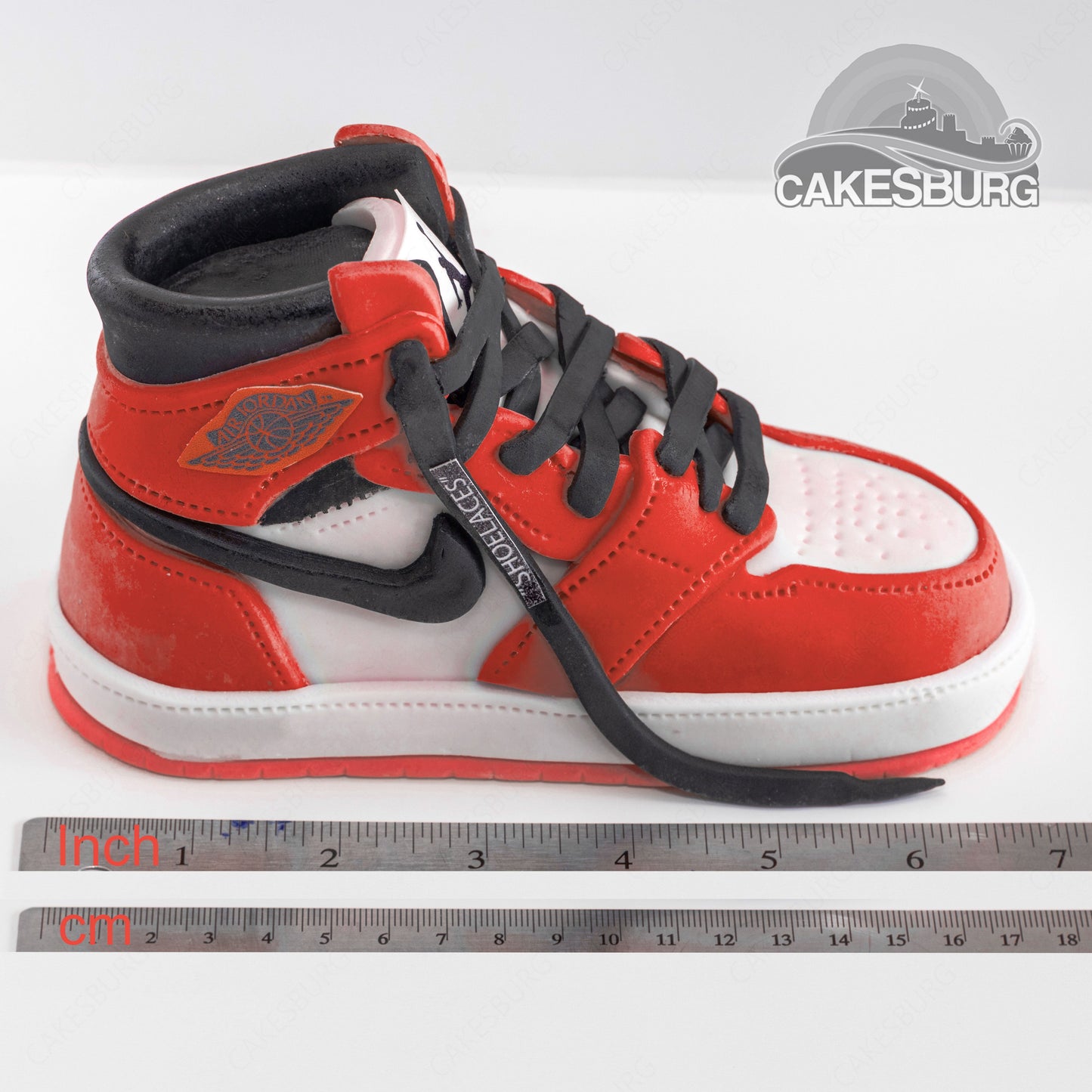 Edible Fondant Red Sneakers / Trainer Shoe Cake Topper