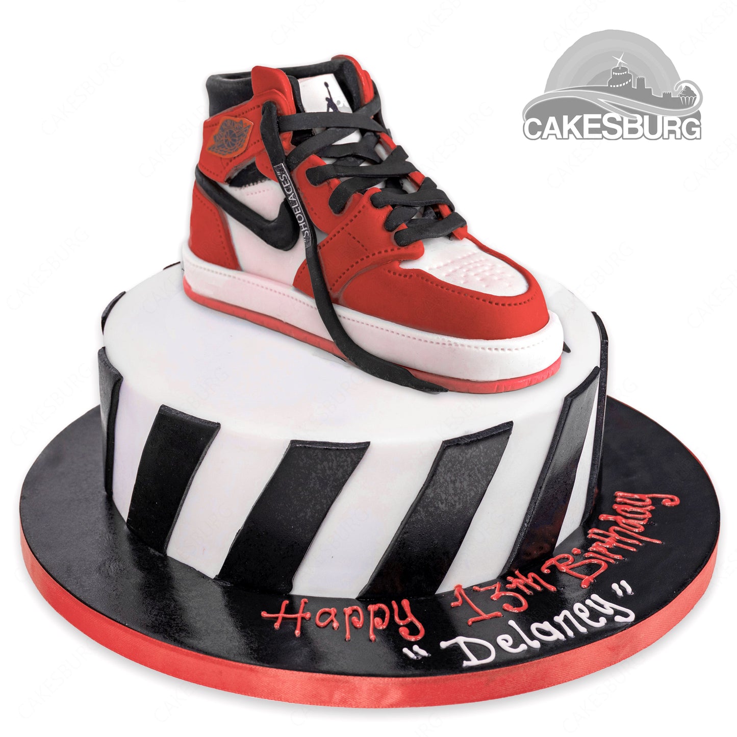 Edible Fondant Red Sneakers / Trainer Shoe Cake Topper