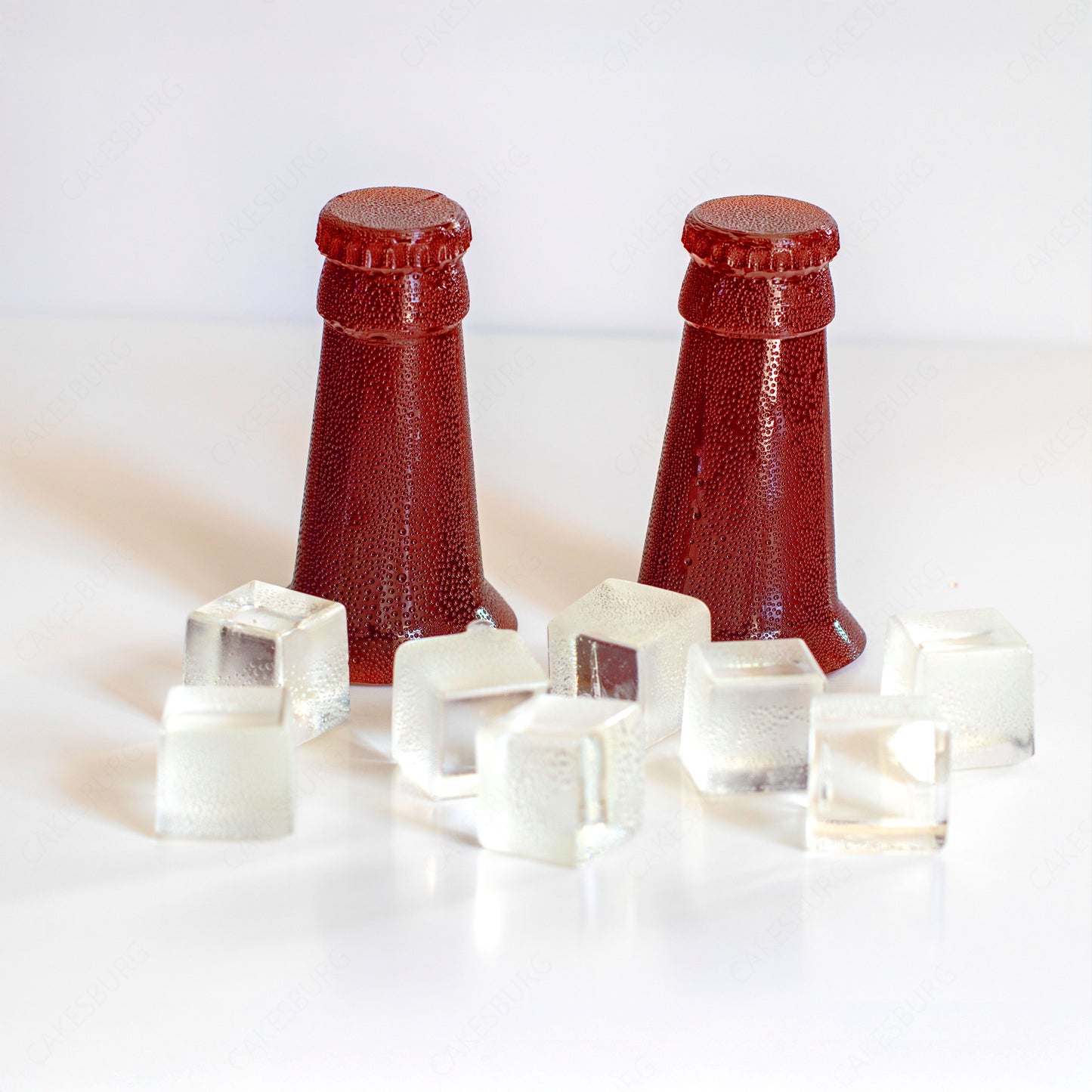 Edible Sugar Beer Bottle Neck Cake Topper Set