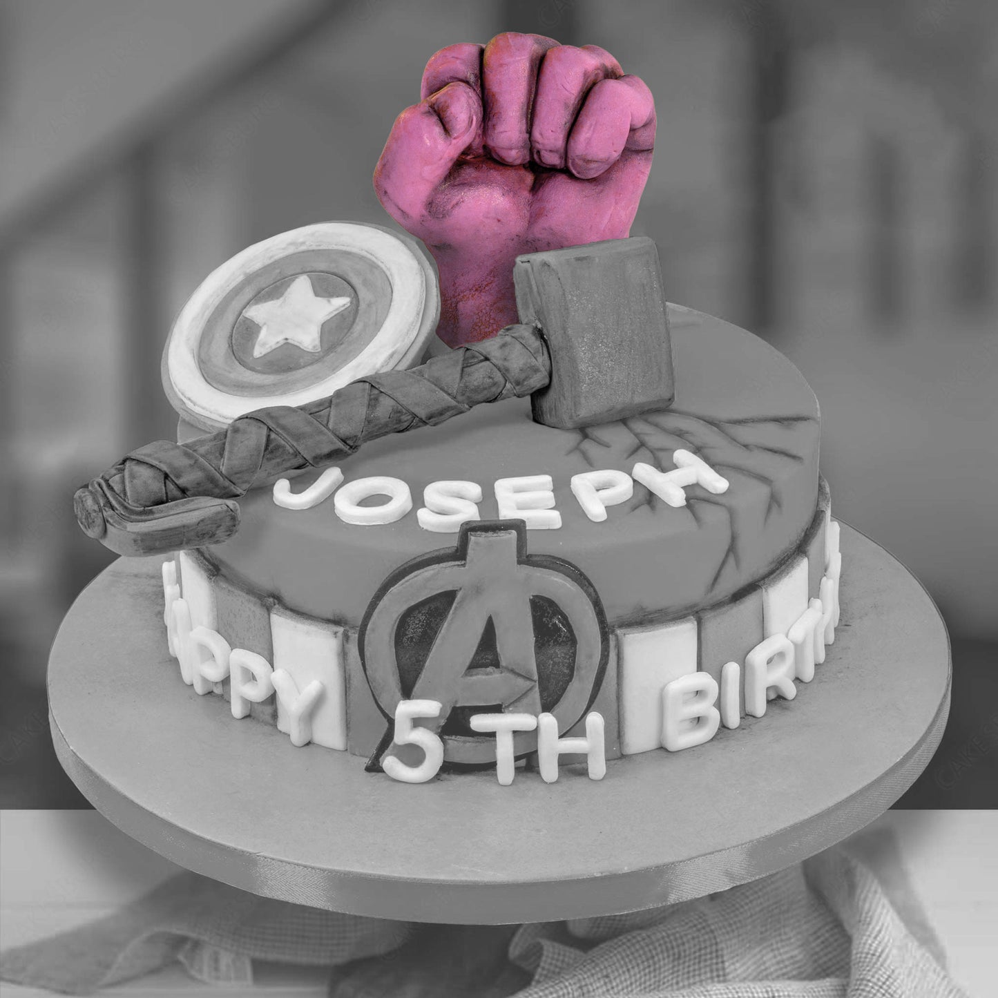 Edible Fondant Pink Fist Cake Topper