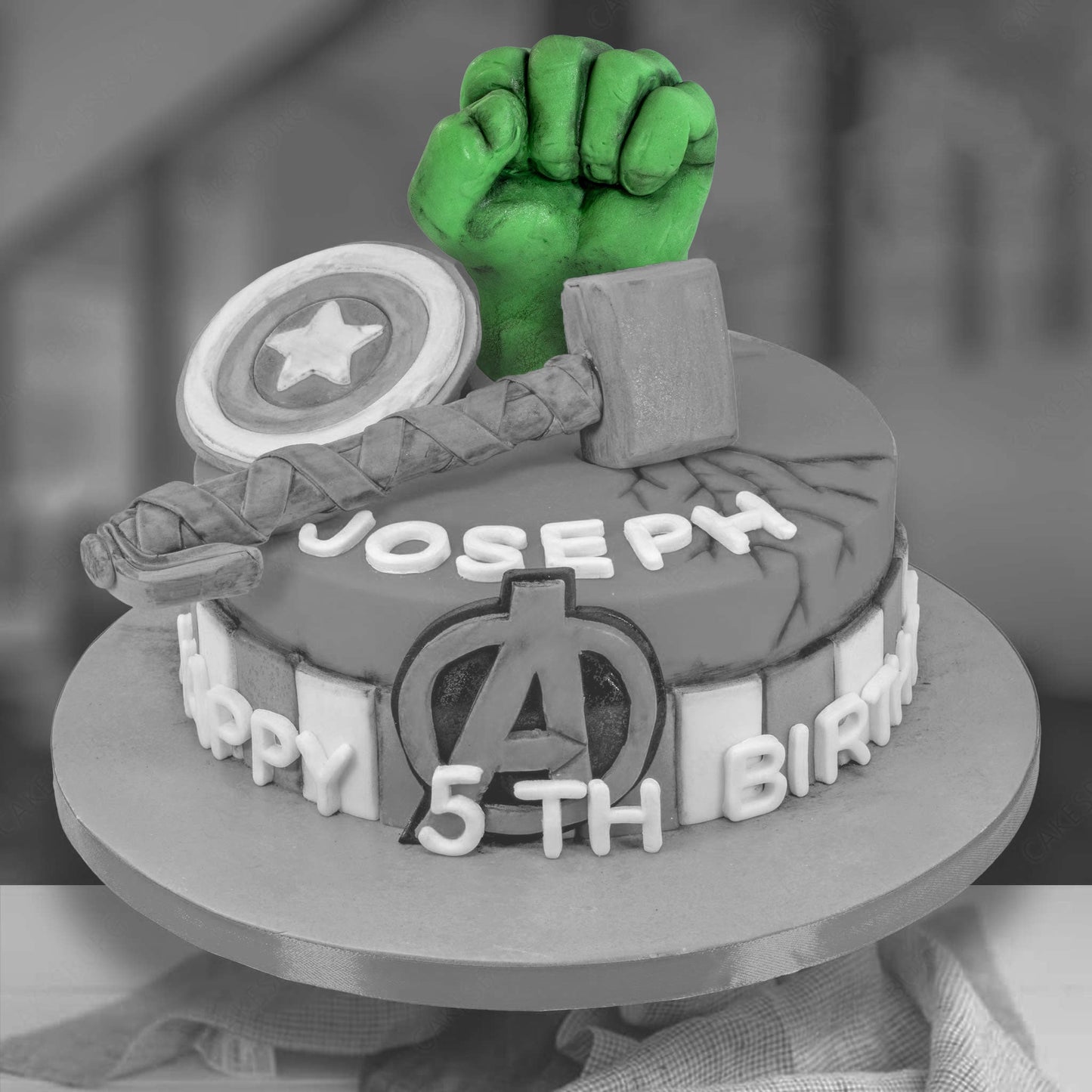 Edible Fondant Green Fist Cake Topper