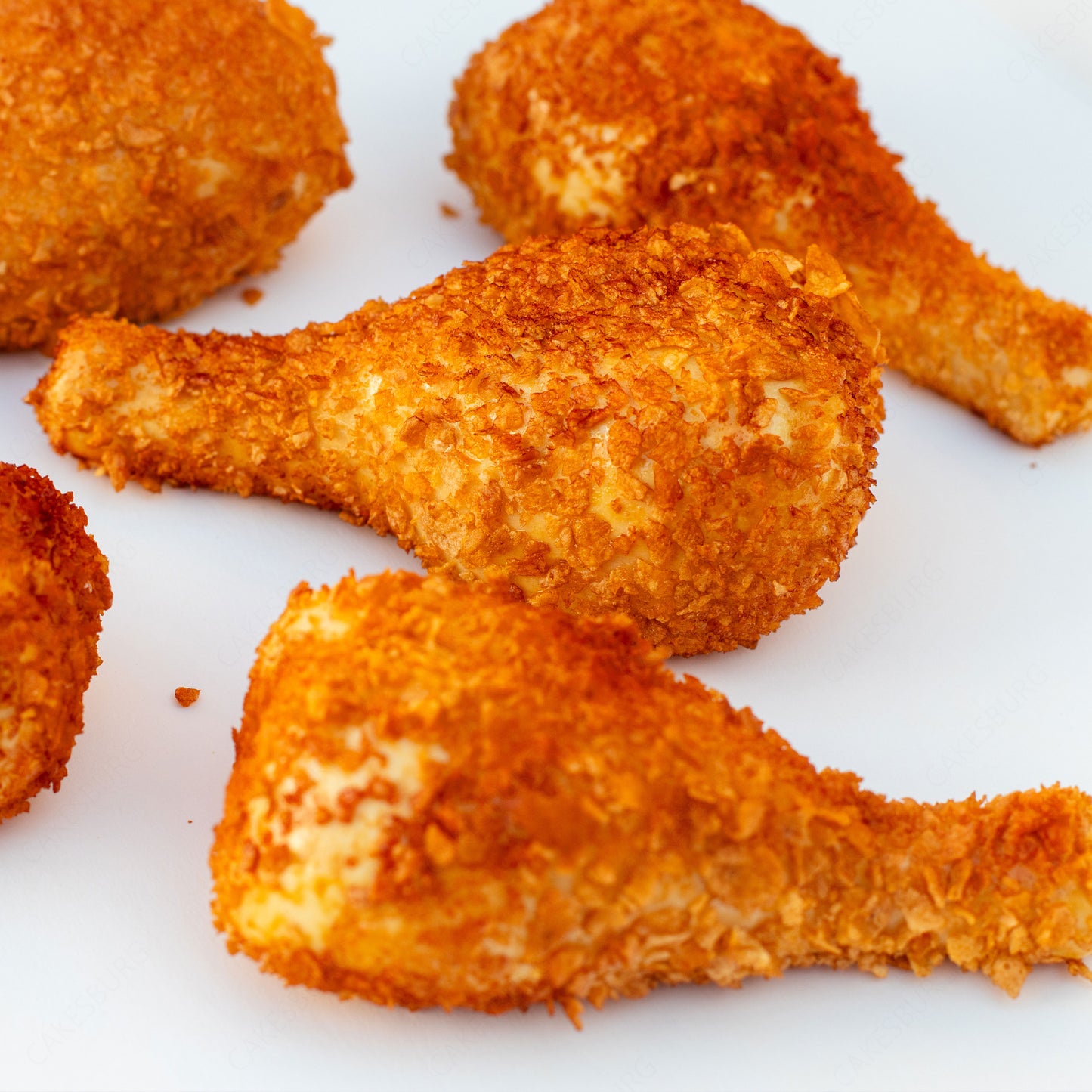 Edible Fondant Chicken Drumsticks and French Fries Cake Topper