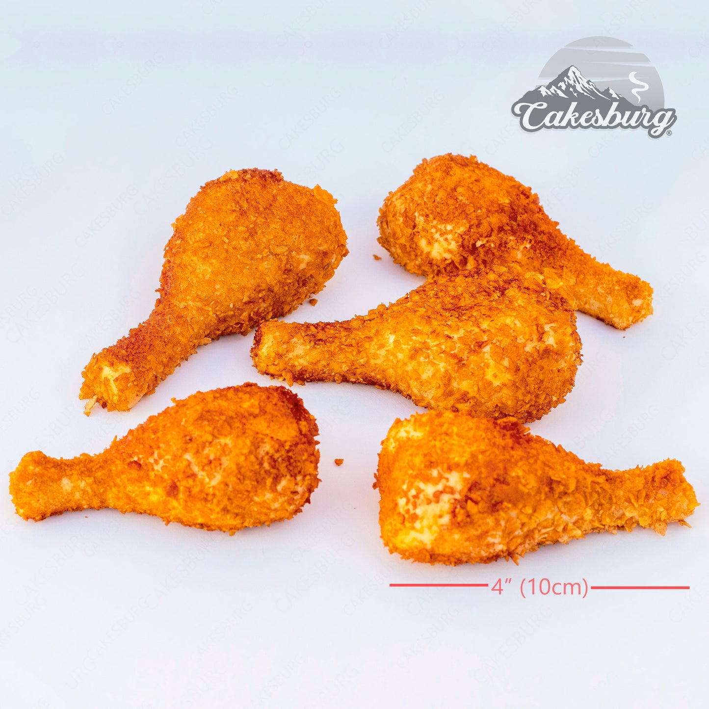 Edible Fondant Chicken Drumsticks and French Fries Cake Topper