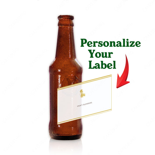 Personalised Edible Brown Belgium Style Beer Bottle Cake Topper