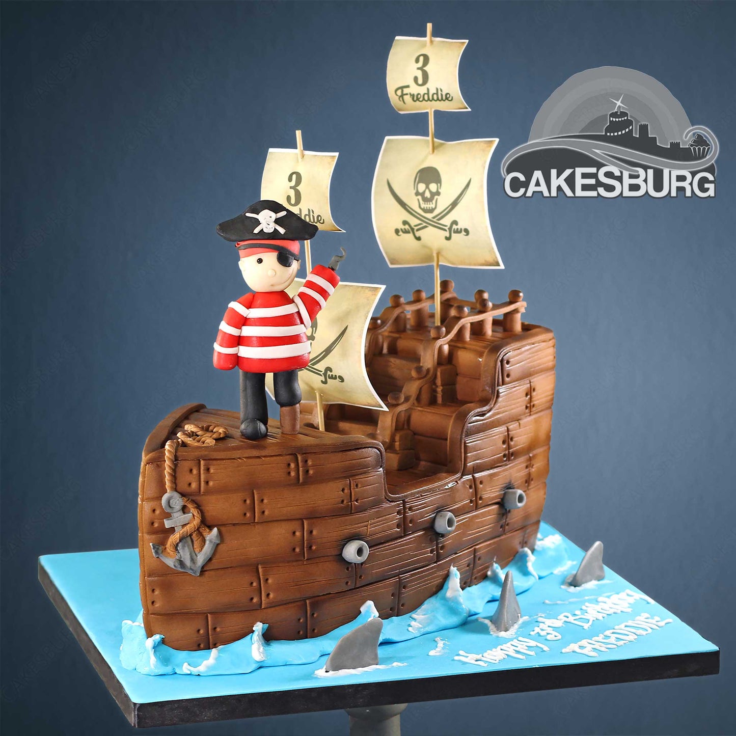 Edible Fondant Pirate Cake Topper