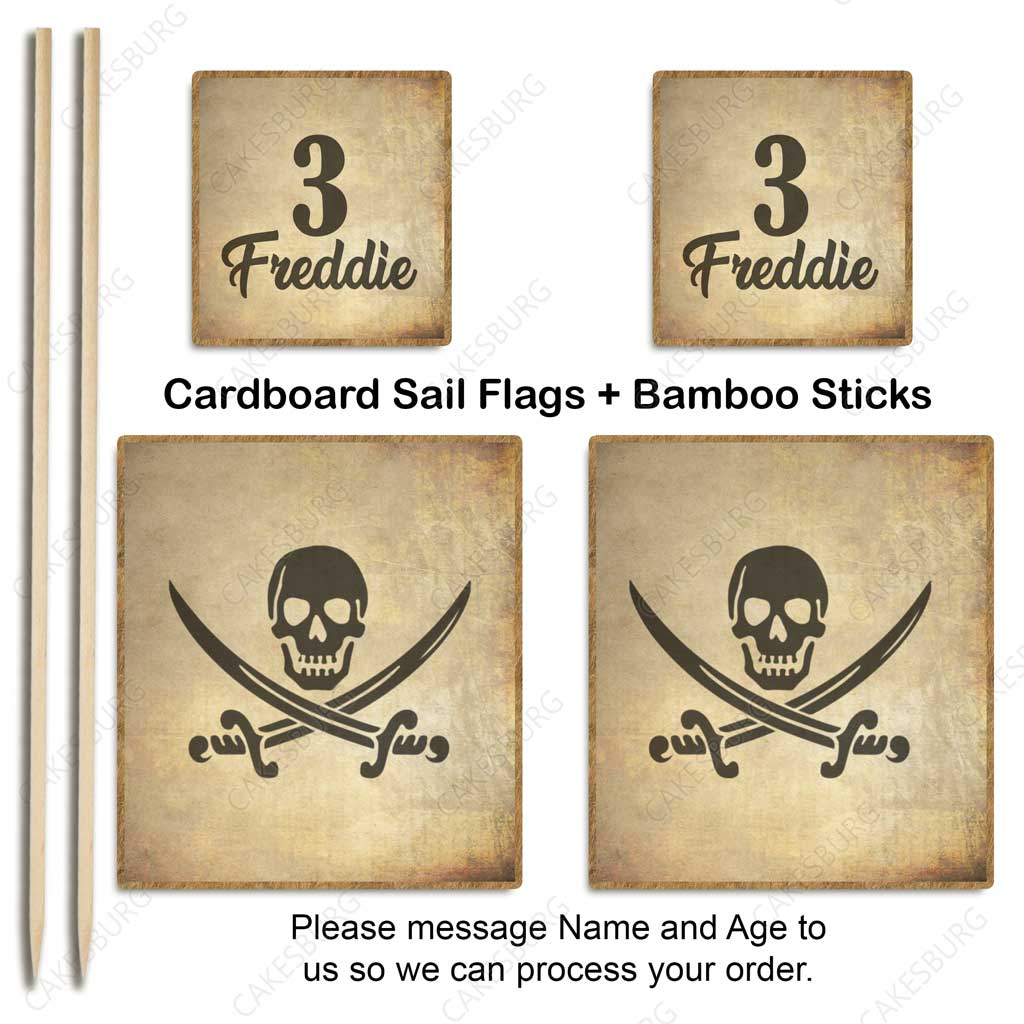 Edible Fondant Pirate Cake Topper