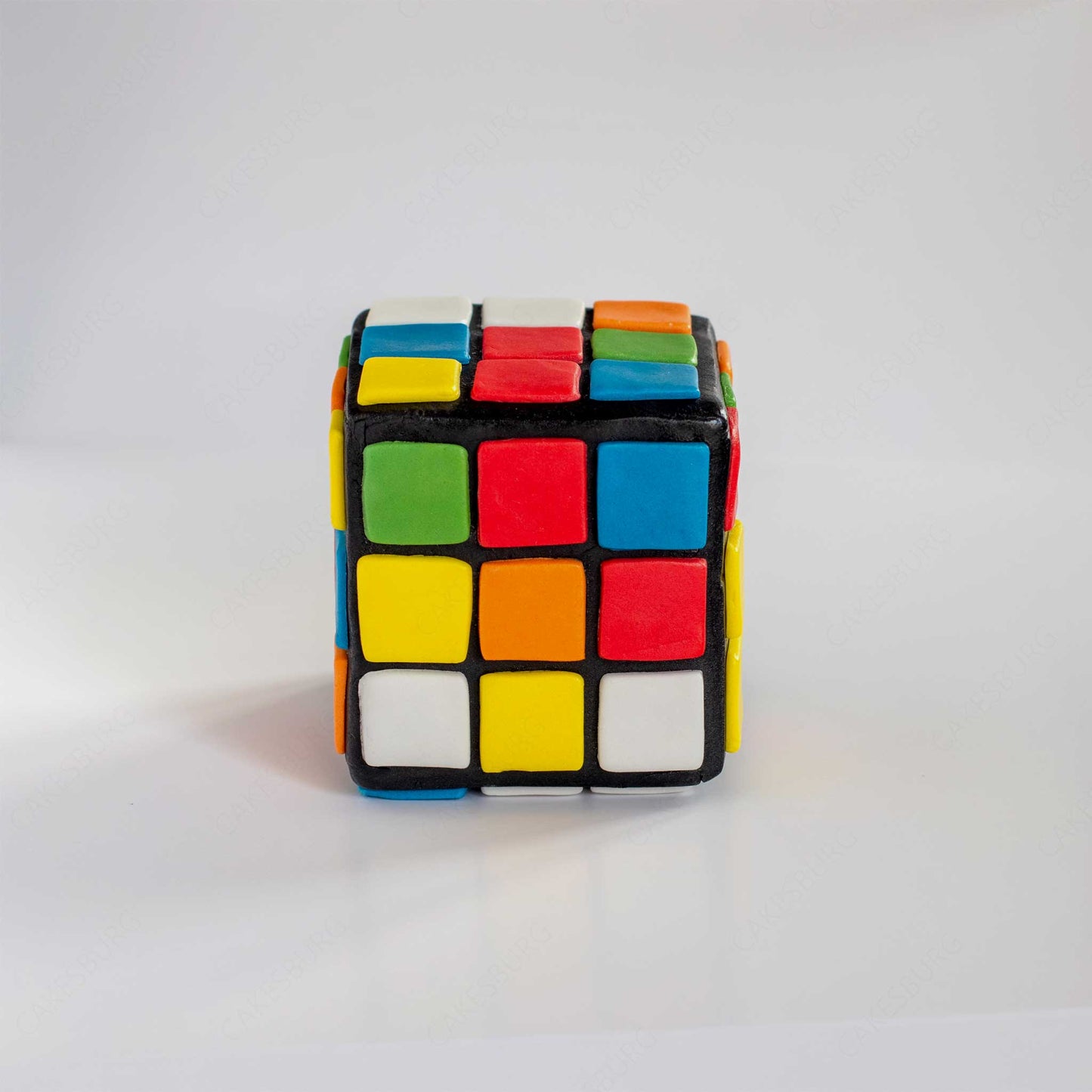 Edible Fondant Colour Puzzle Cube Cake Topper