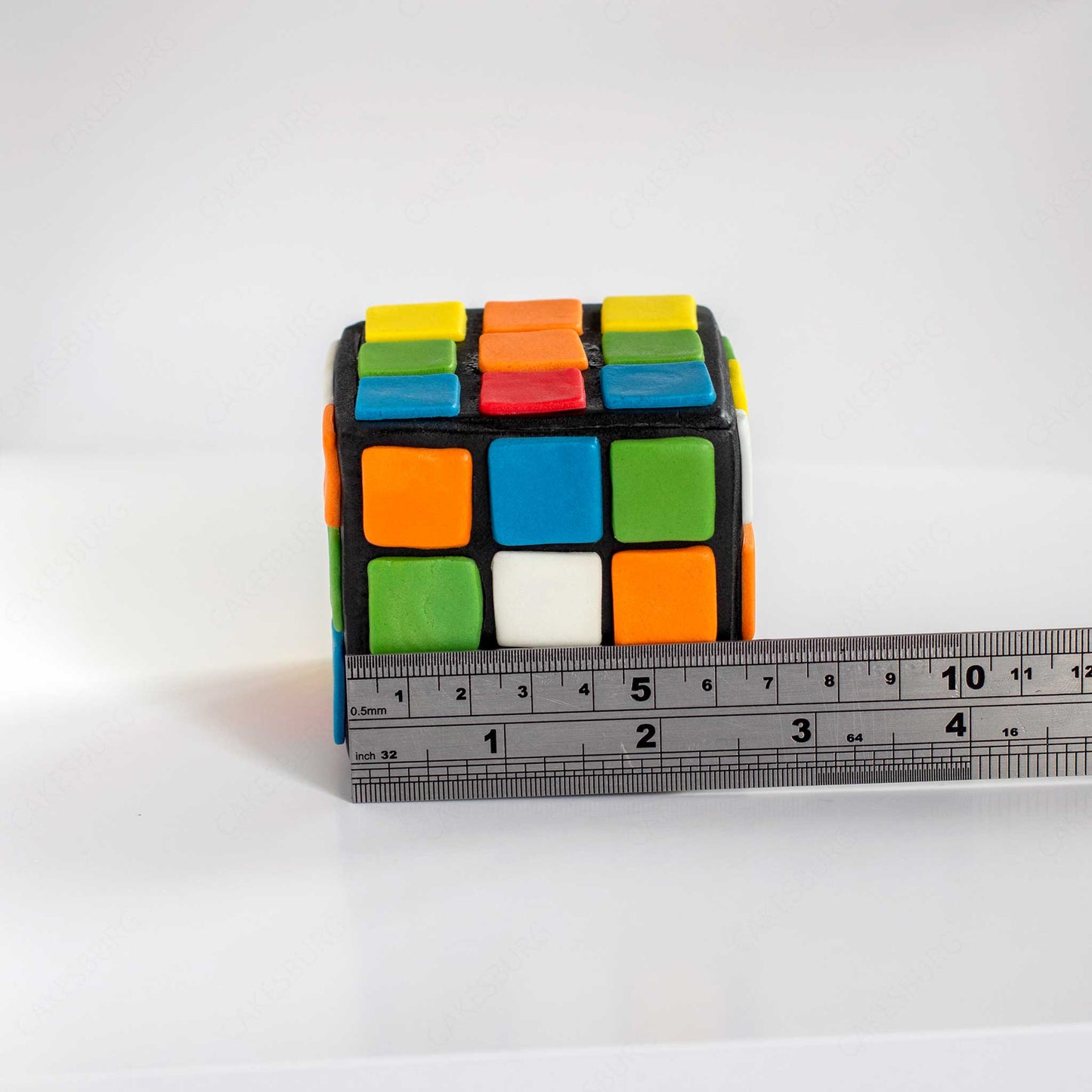 Edible Fondant Colour Puzzle Cube Cake Topper