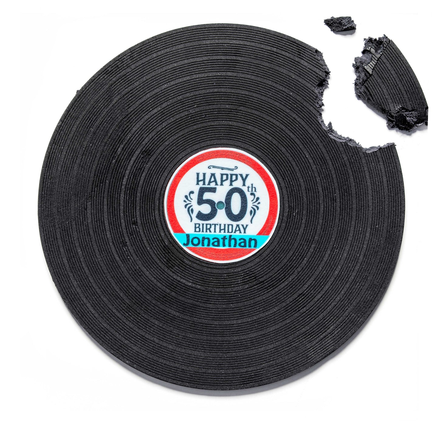 Edible Fondant Custom Record Cake Topper