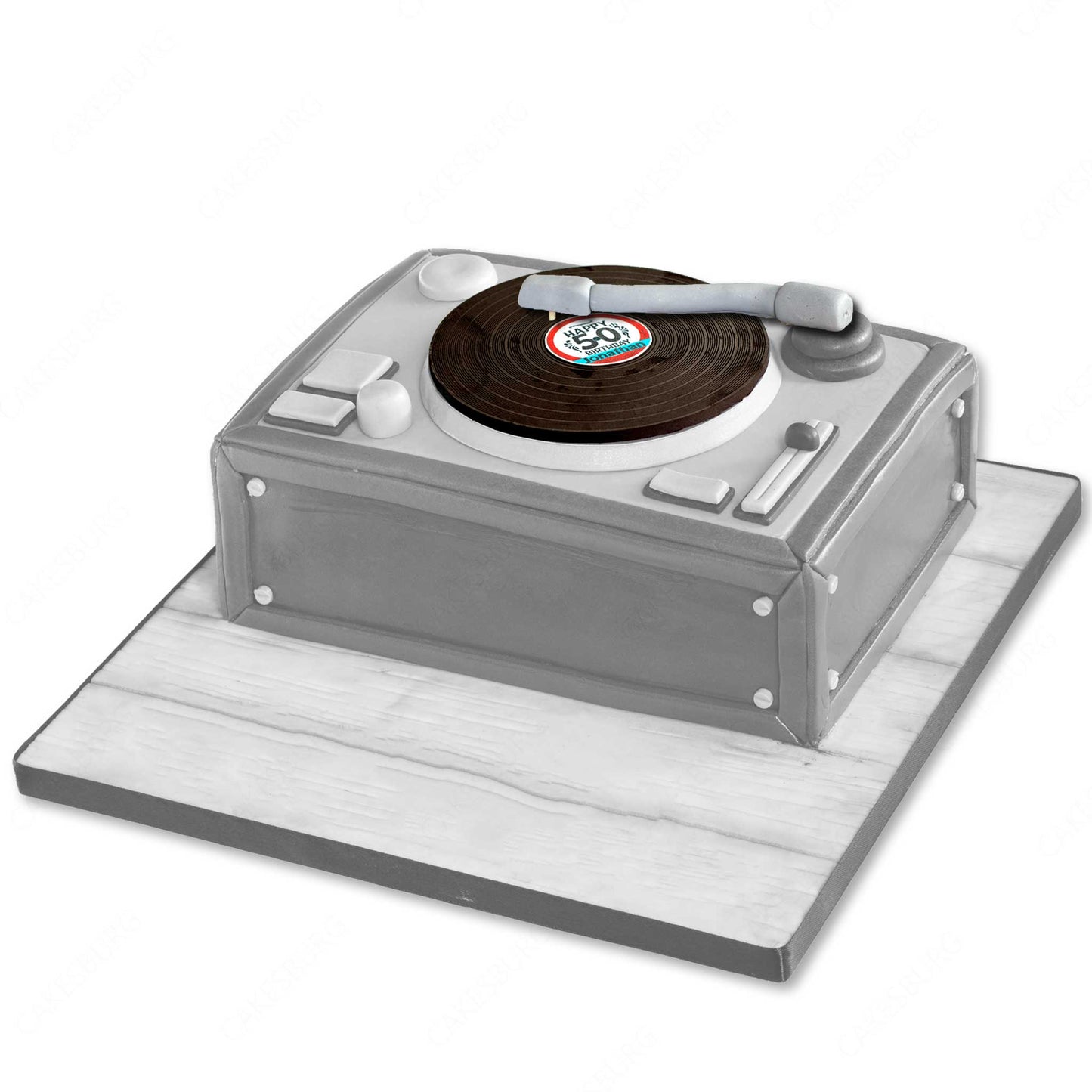 Edible Fondant Custom Record Cake Topper