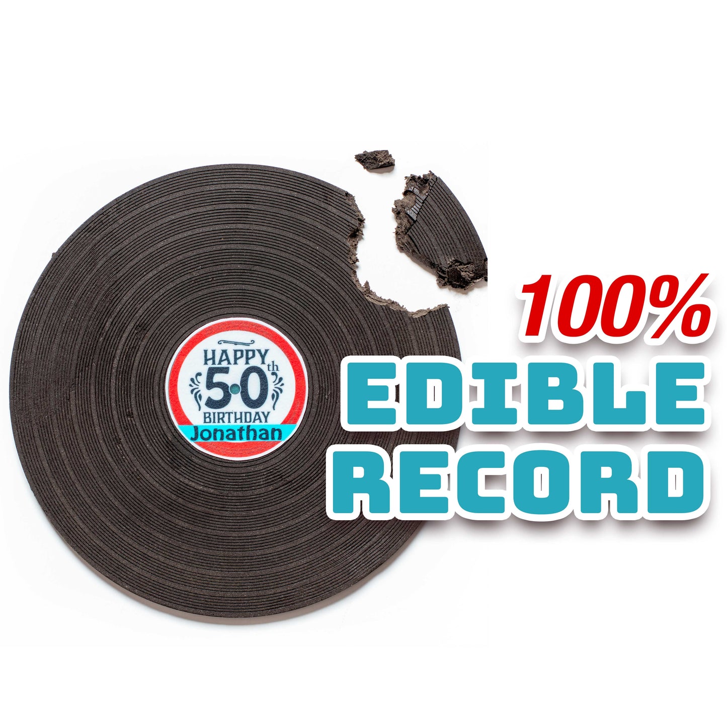 Edible Fondant Custom Record Cake Topper