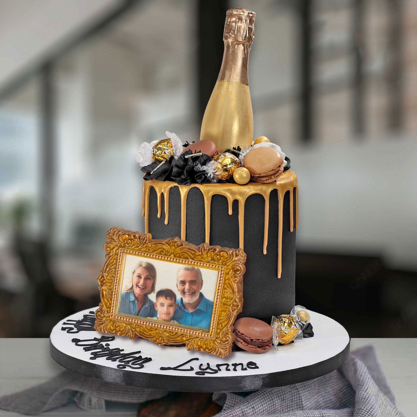 Personalized Edible Photo Frame Cake Topper