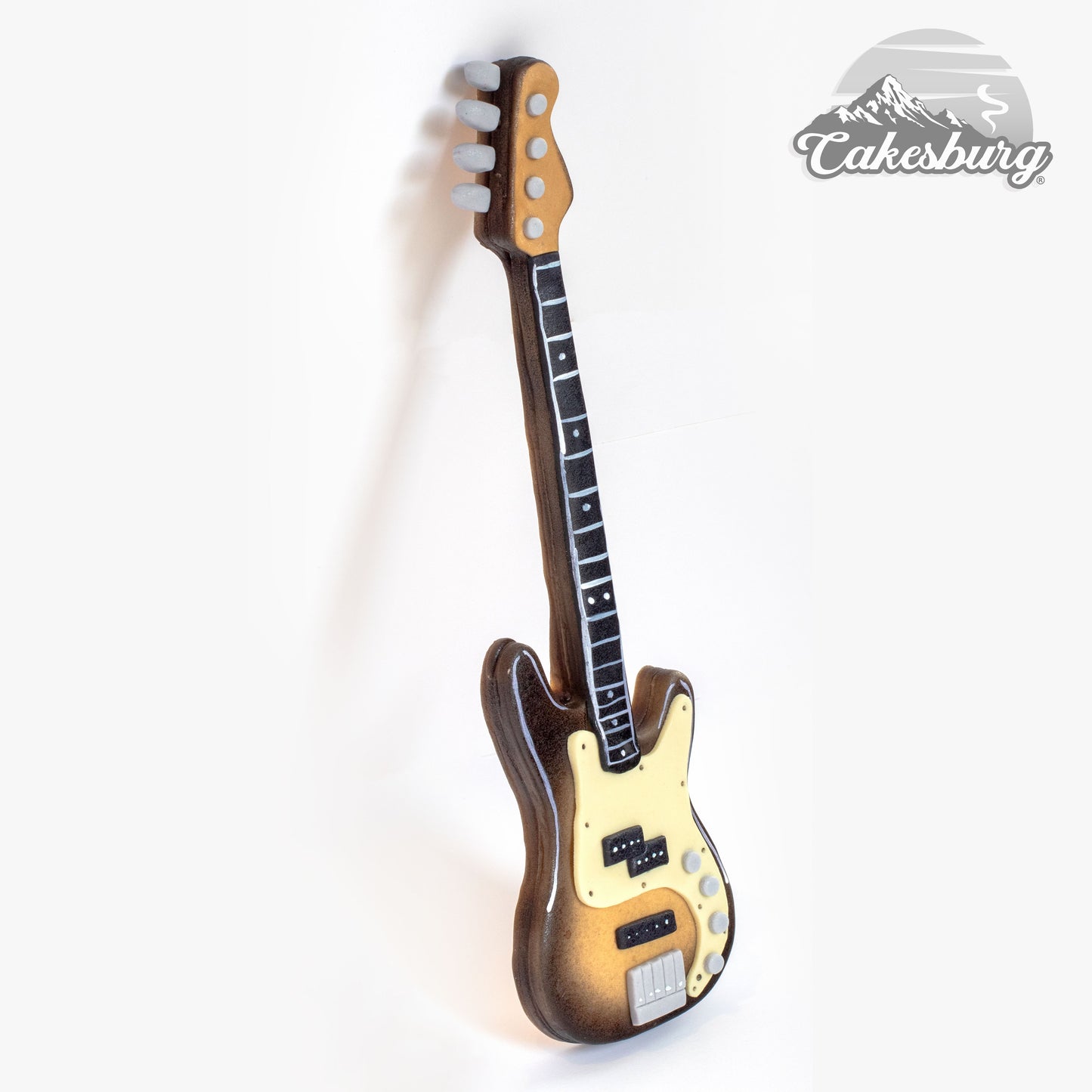 Edible Fondant Bass Guitar Cake Topper and Personalised Amp face