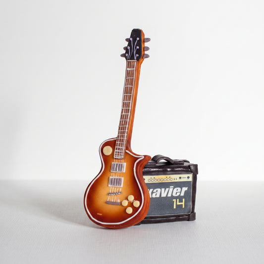 Edible Fondant Guitar and Amp Cake Topper