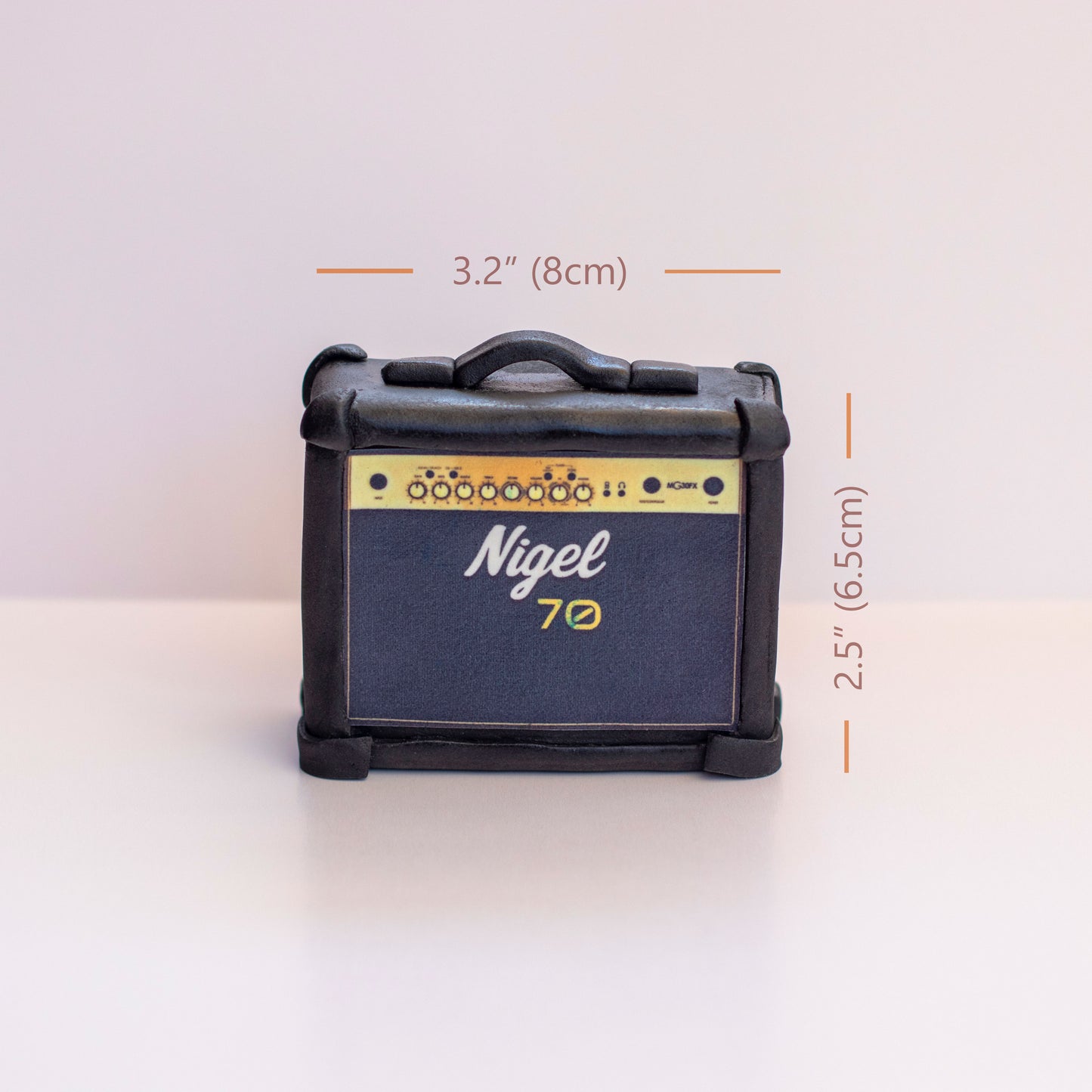 Edible Fondant Bass Guitar and Amp Cake Topper