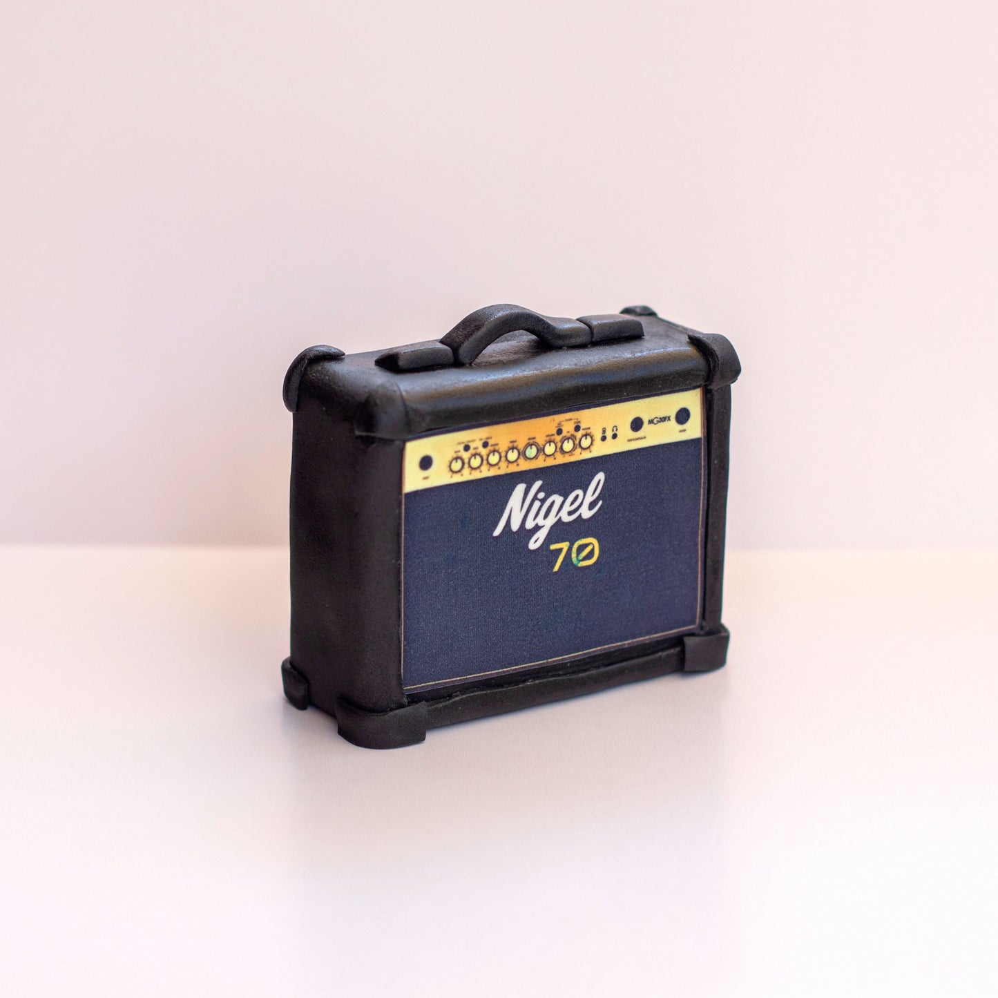 Edible Fondant Bass Guitar and Amp Cake Topper