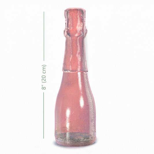 Edible Sugar Half-Height Rose Champagne Bottle Cake Topper