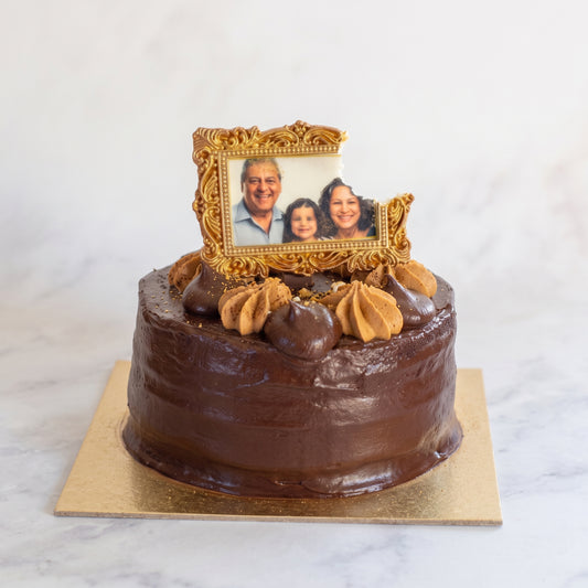 Personalized Edible Photo Frame Cake Topper