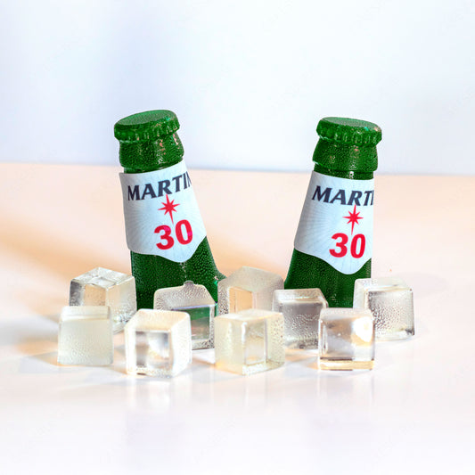 Edible Sugar Beer Bottle Neck Cake Topper Set