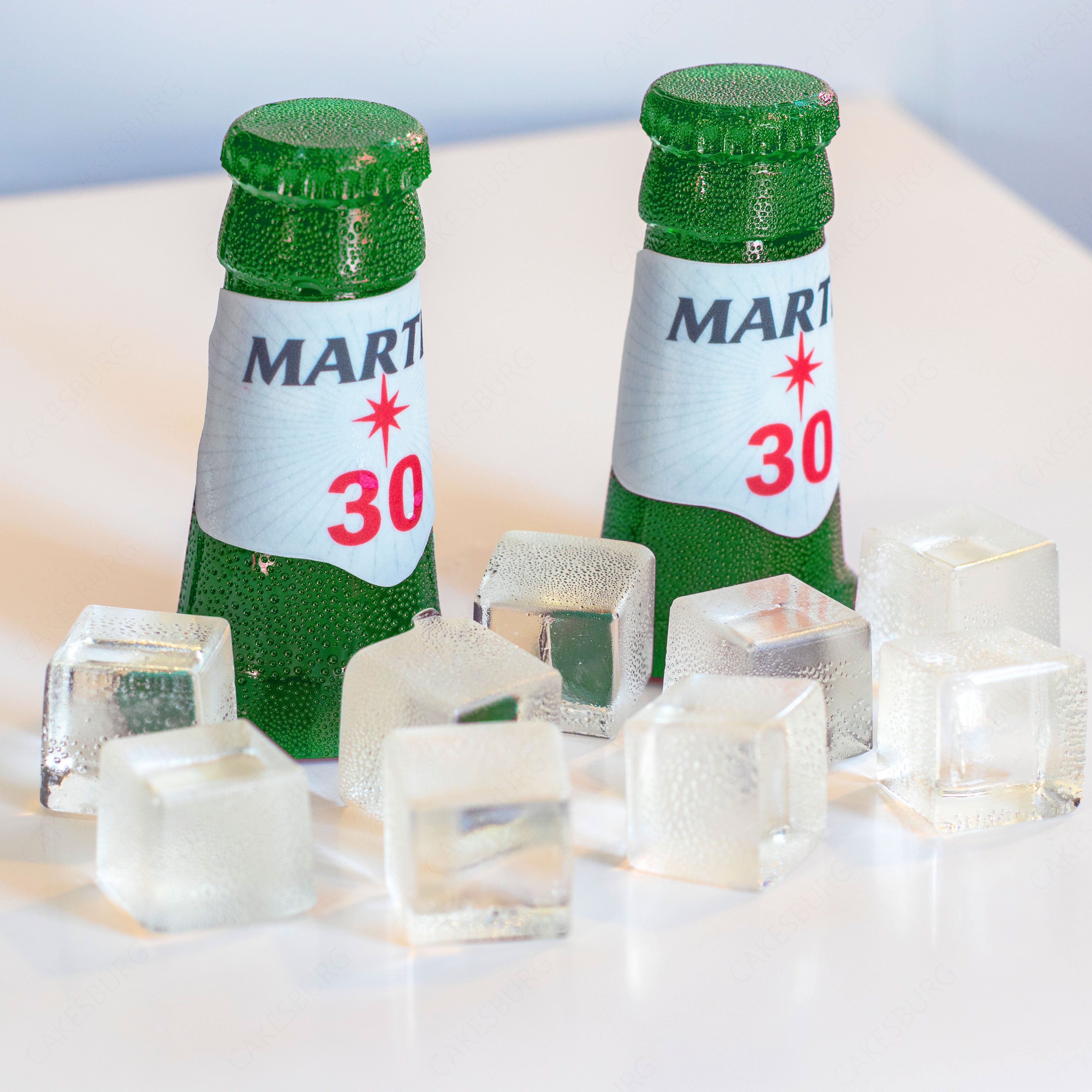 Personalised Edible Beer Bottle Necks Cake Topper – Set of 2 – Brown or Green