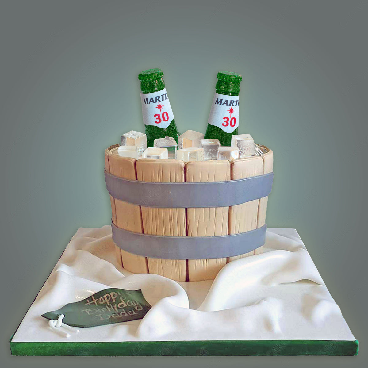 Edible Beer Bottle Necks Cake Topper – Set of 2 – Brown or Green