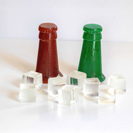 Edible Beer Bottle Necks Cake Topper – Set of 2 – Brown or Green