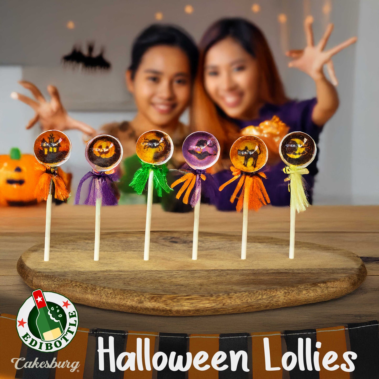 Halloween Gourmet Lollipops - 6 Piece Handmade Set by EdiBottle™