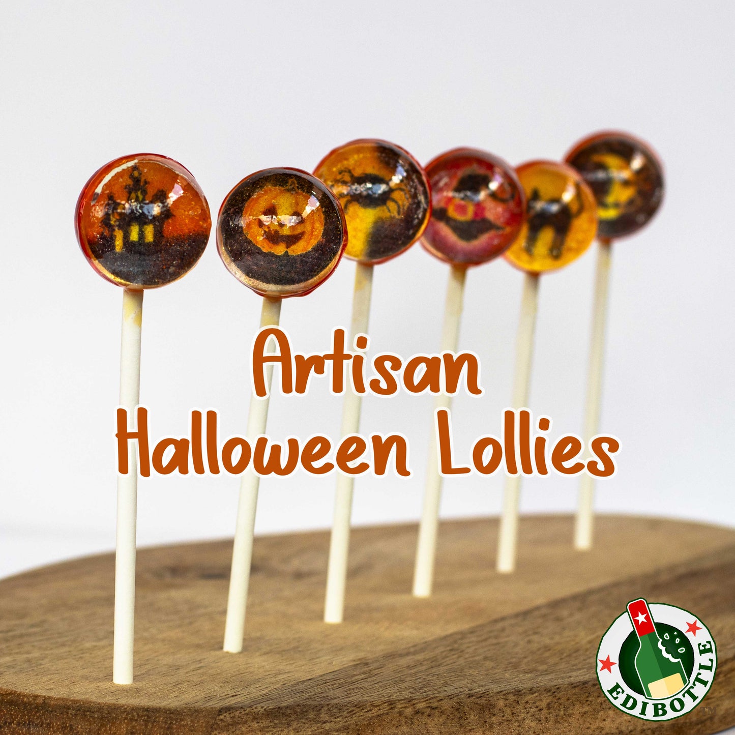 Halloween Gourmet Lollipops - 6 Piece Handmade Set by EdiBottle™