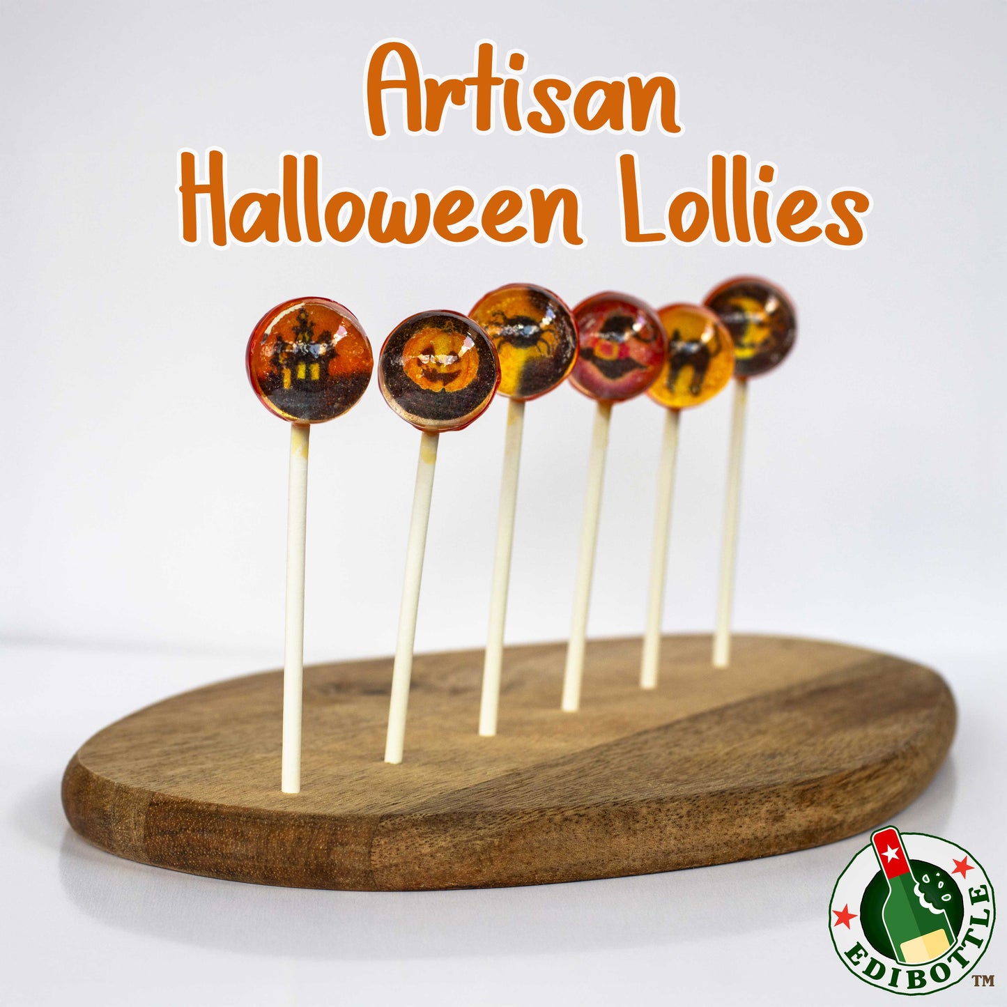 Halloween Gourmet Lollipops - 6 Piece Handmade Set by EdiBottle™