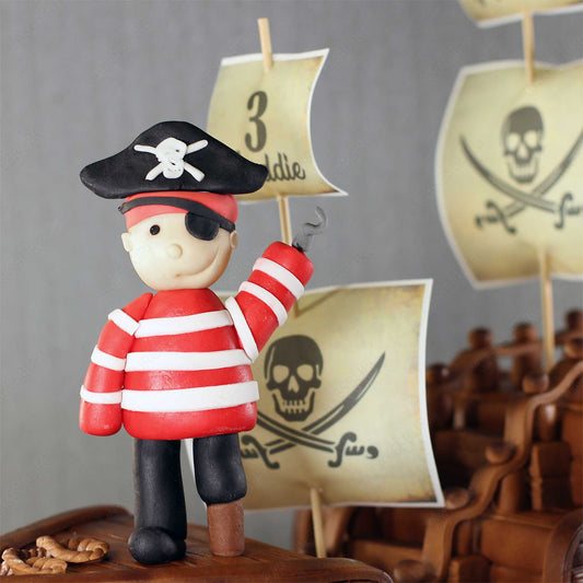 Edible Fondant Pirate Cake Topper