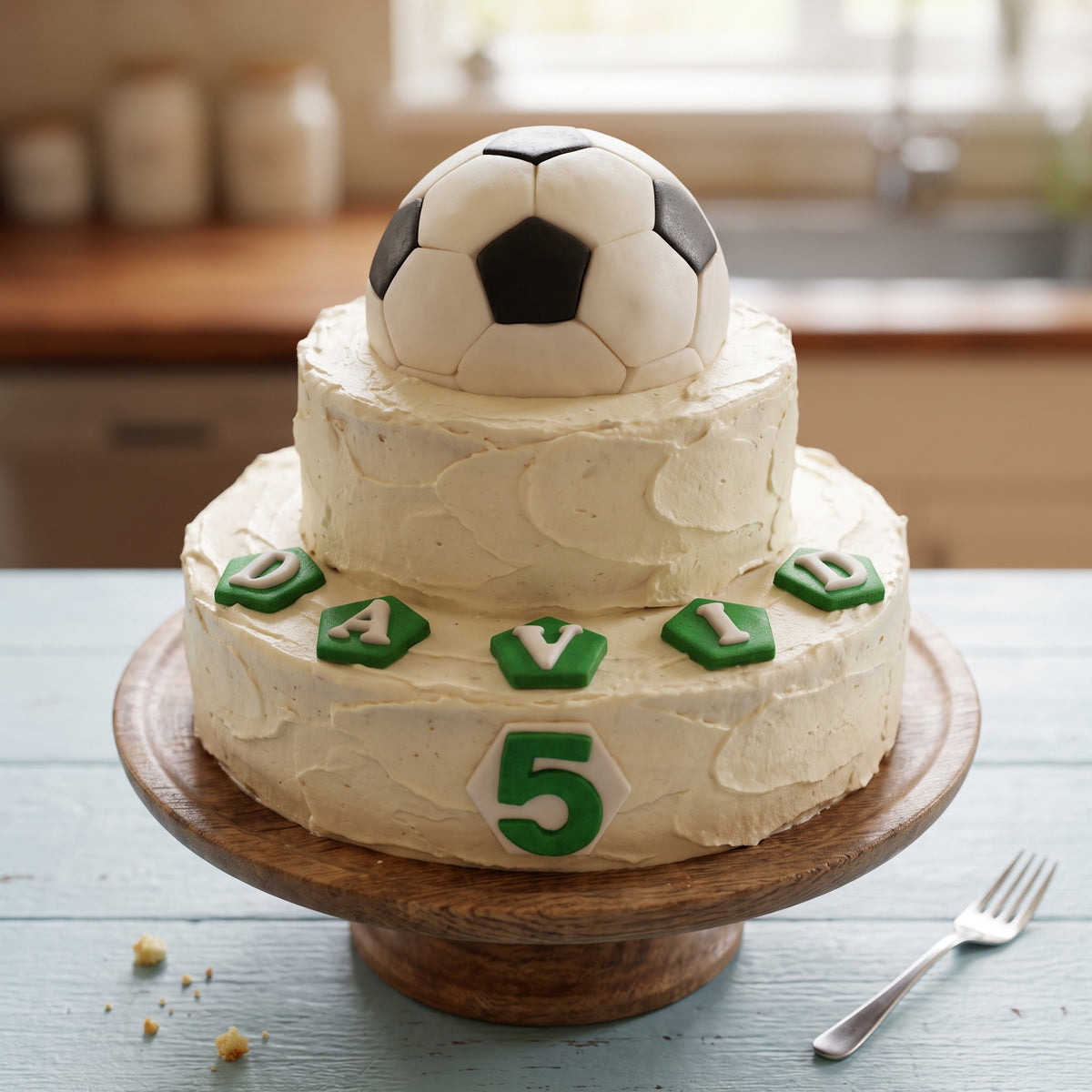 Edible Fondant Football Cake Topper